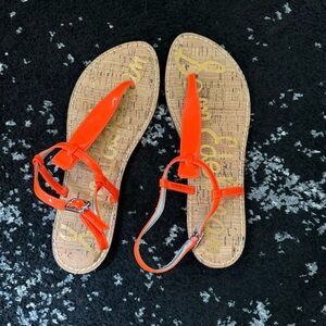 Sam Edelman Bright Orange Sandals | Size 7.5 | Women’s Summer Sandals